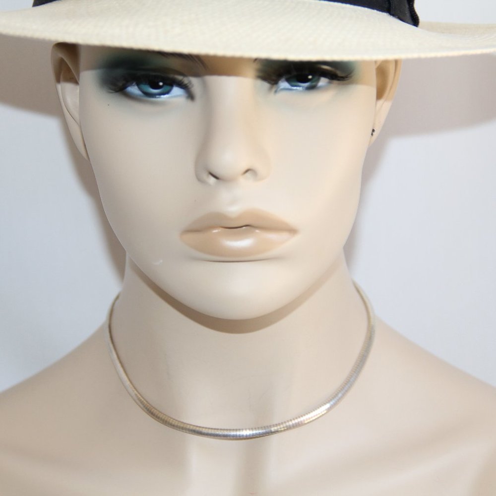 Sterling Silver Omega Collar Necklace